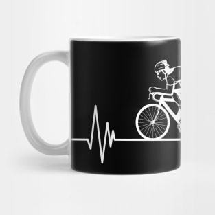 Bicycle Heartbeat,Cyclist Biker Heartbeat Biking ,cycling lovers Mug